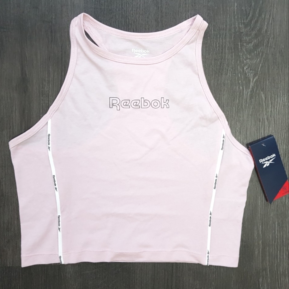 Reebok Pink crop tank top NEW